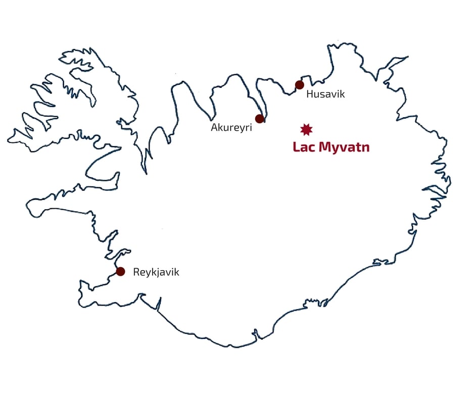 Carte Lac Myvatn islande Carte Lac Myvatn islande