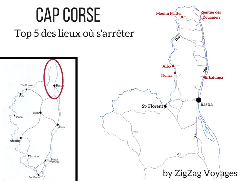 Visiter le Cap Corse Erbalunga Carte Visiter le Cap Corse Erbalunga Carte