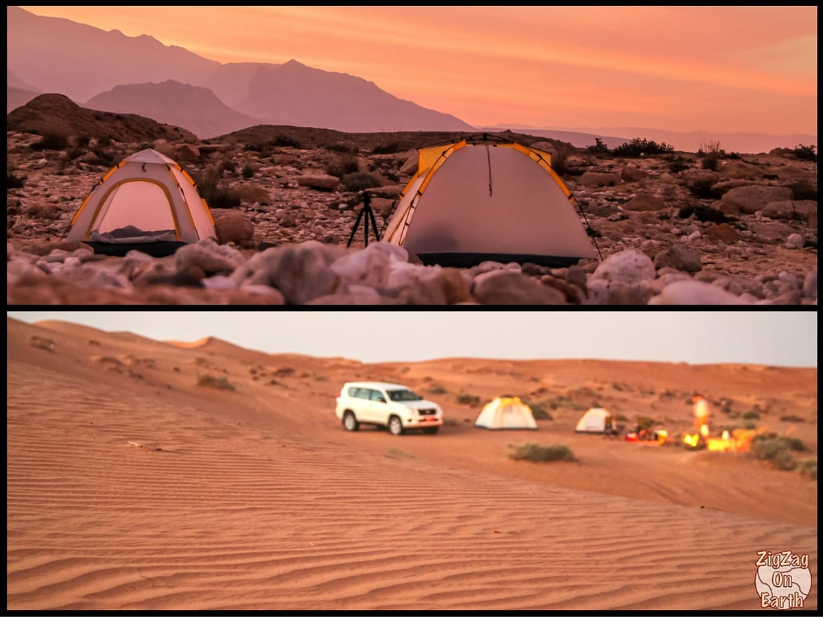 Que faire a Oman - camping sauvage