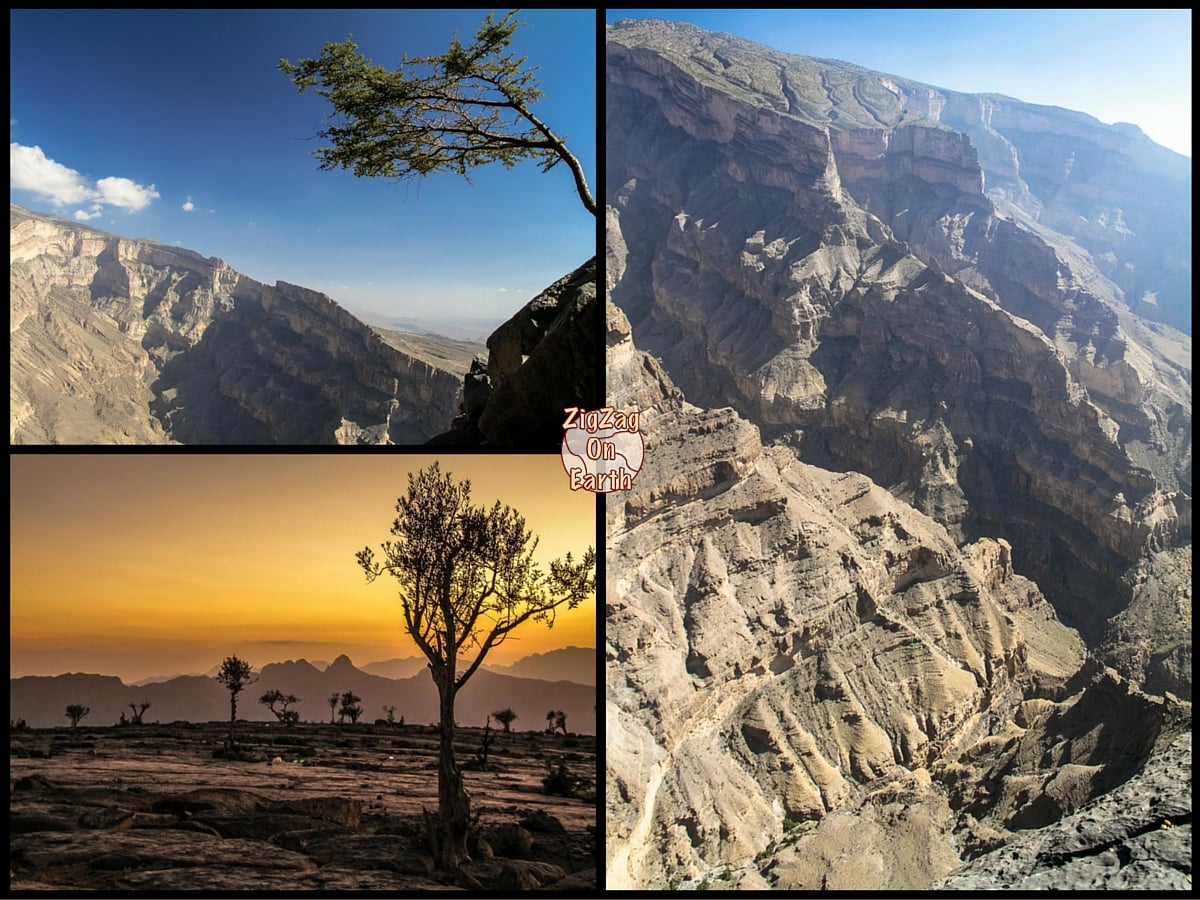 Que faire a Oman - voir le grand canyon Jebel shams