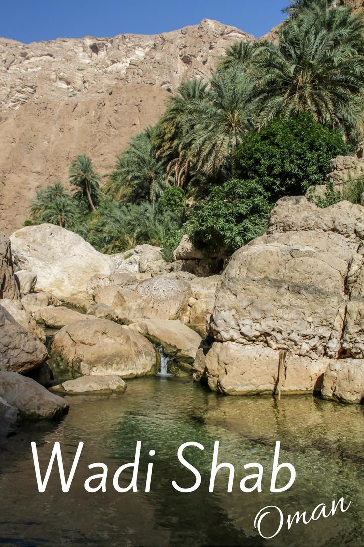 Rando et Nage à Wadi Shab Oman Pin