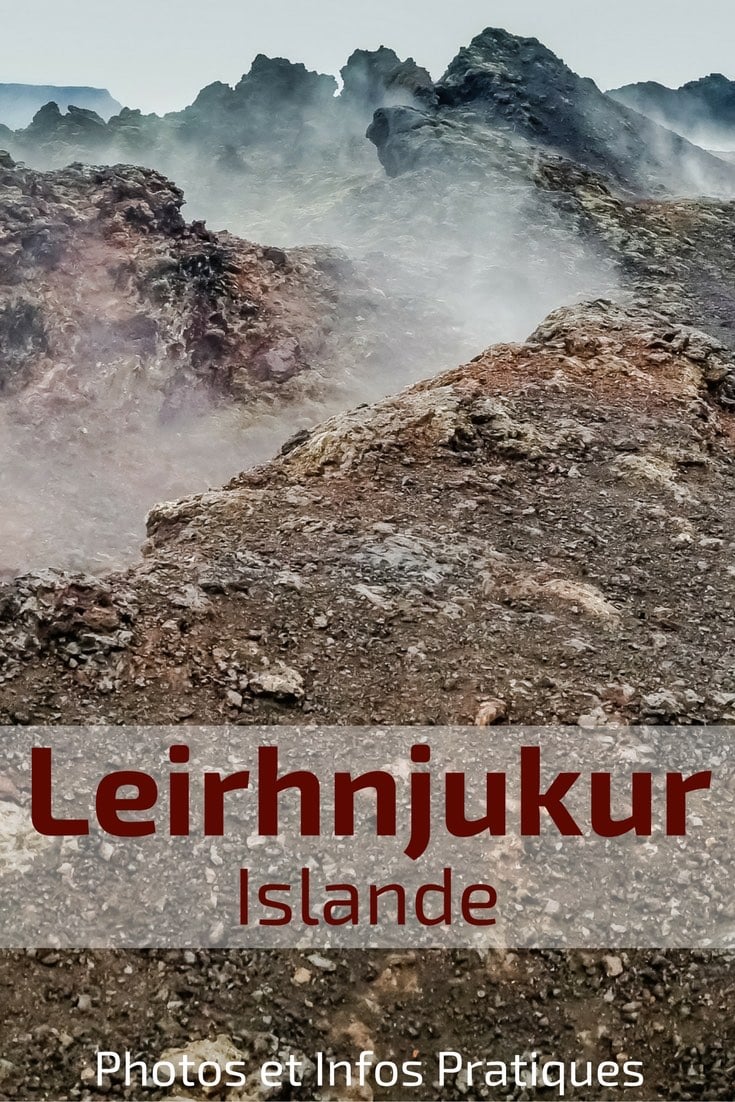 lave fumante de Leirhnjukur Islande