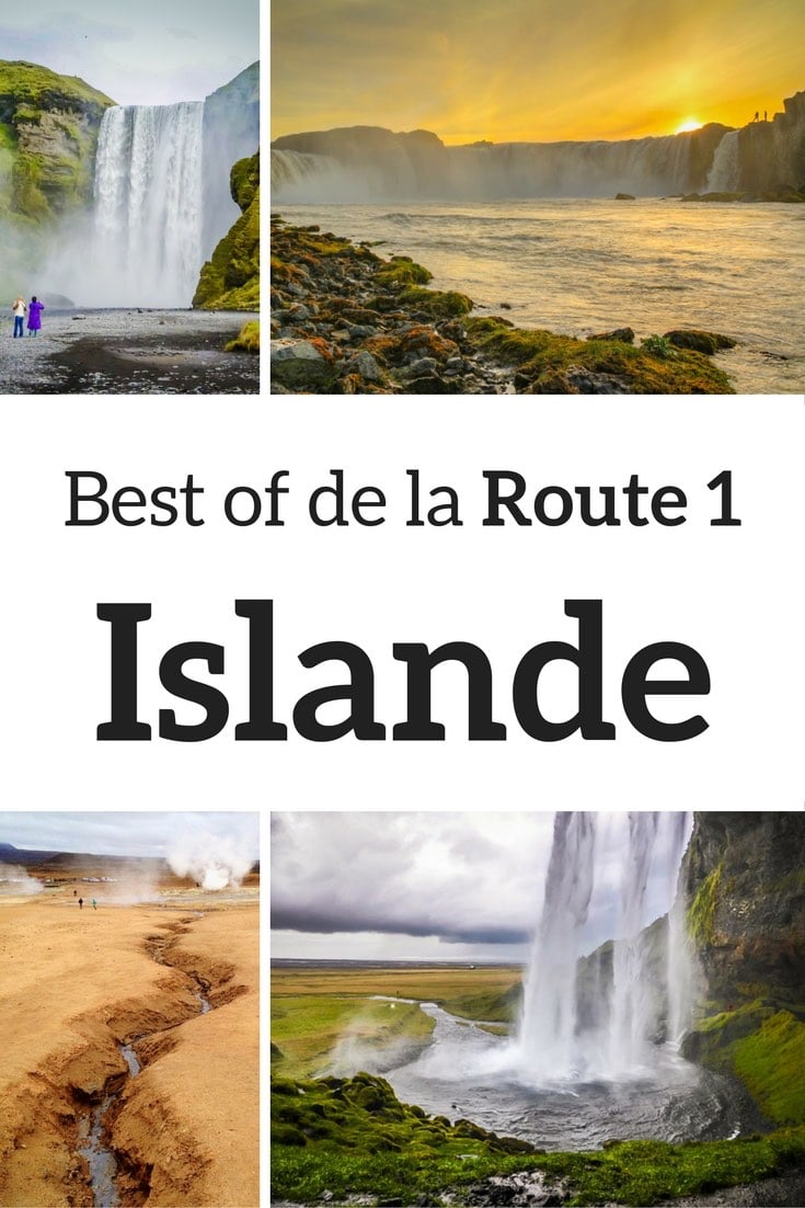 stops Route 1 Islande - Route circulaire Islande
