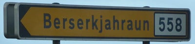 Berserkjahraun islande panneau indication