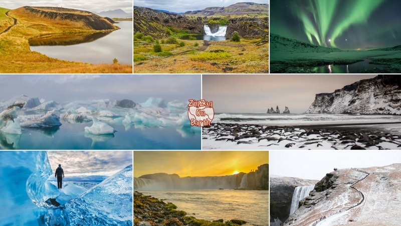 quand partir en Islande meilleure période - mélanges photos Islande en différentes saisons