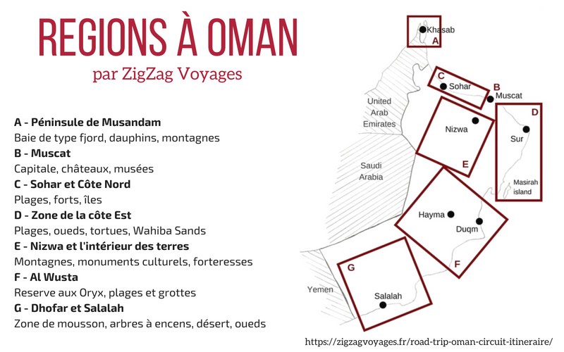 Oman Carte touristique