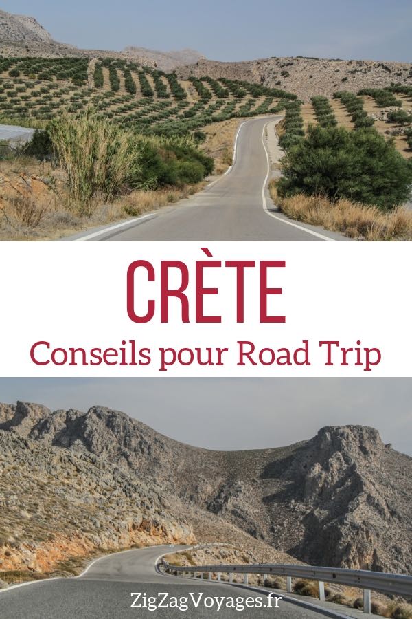itineraire autotour visiter Crete voiture Voyage Pin