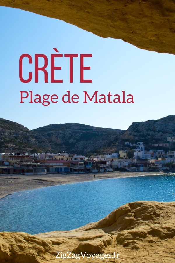 plage de Matala crete voyage Pin