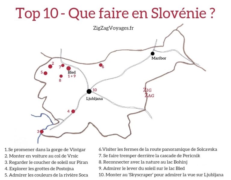 Que voir et que faire en Slovnie ? 35 Lieux d'intrt (en photos)