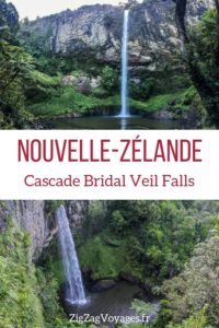 Cascade Bridal Veil Falls Nouvelle Zelande Voyage Pin