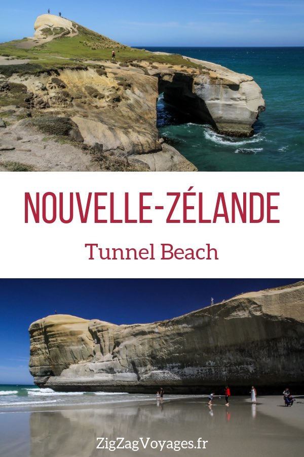 Plage de Tunnel Beach Nouvelle Zelande Voyage Pin