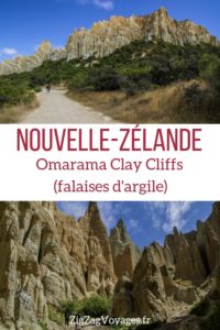 falaises Omarama Clay Cliffs Nouvelle Zelande Voyage Pin