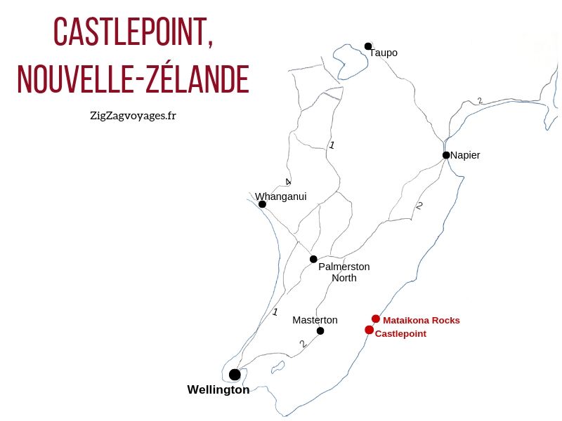 localisation Castlepoint Nouvelle Zelande Carte