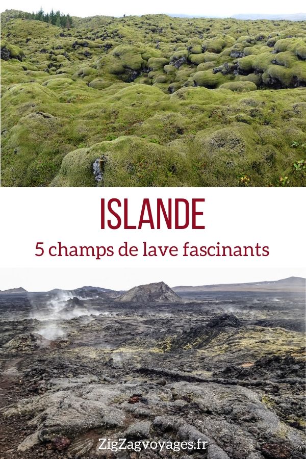 Champs de lave Islande voyage Pin2