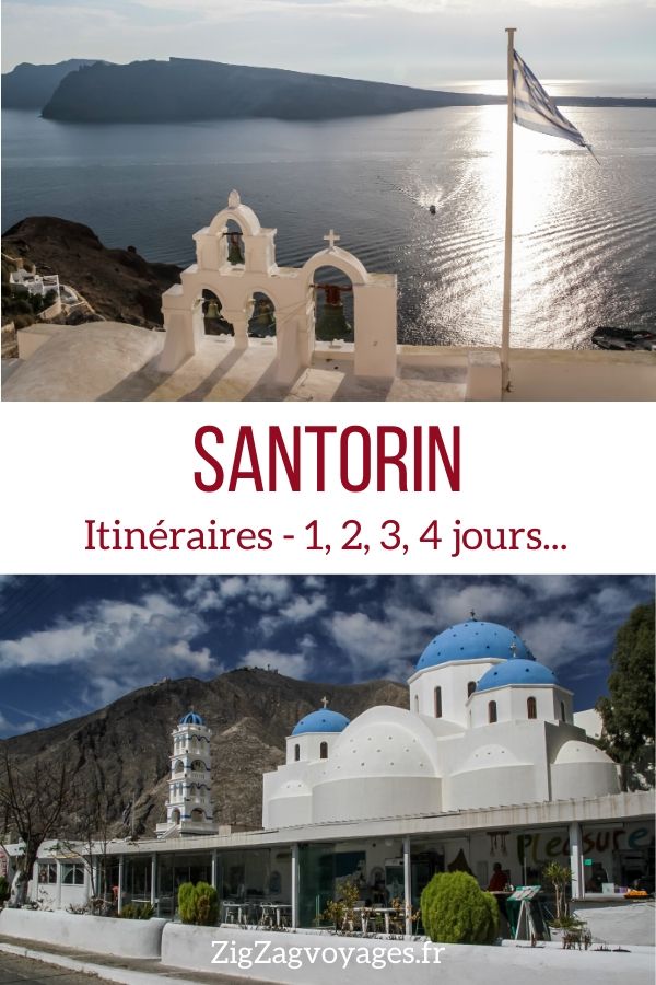 itineraire 2 jours Santorin voyage Pin2
