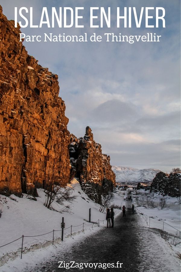Parc National de Thingvellir hiver Islande voyage Pin