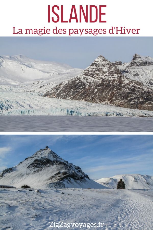 hiver paysages Islande voyage Pin