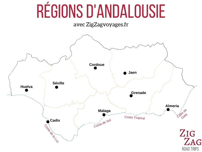 regions Andalousie carte