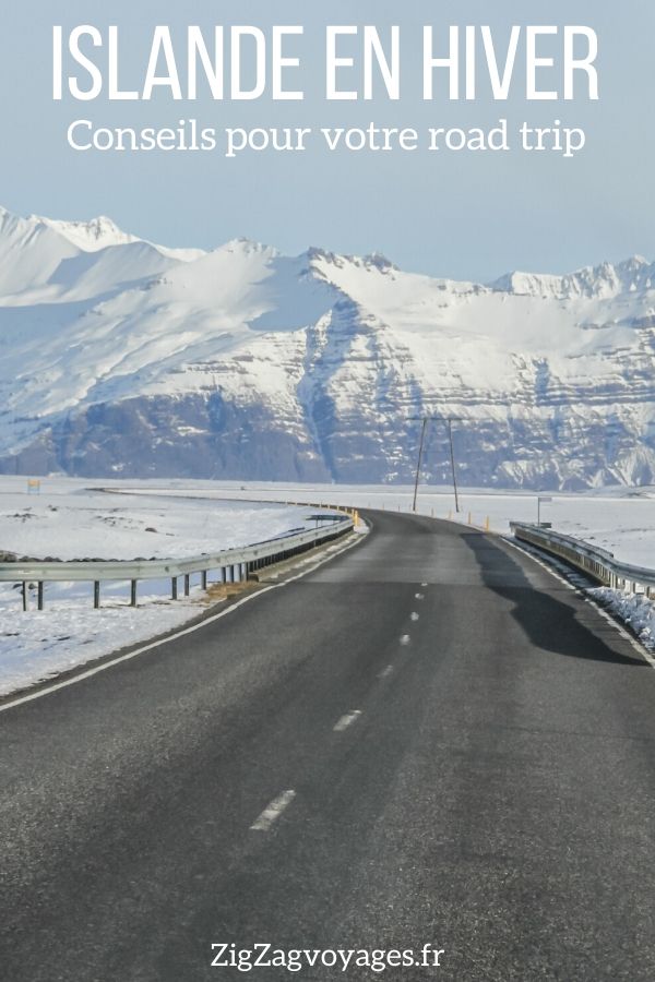 road trip hiver Islande voyage Pin