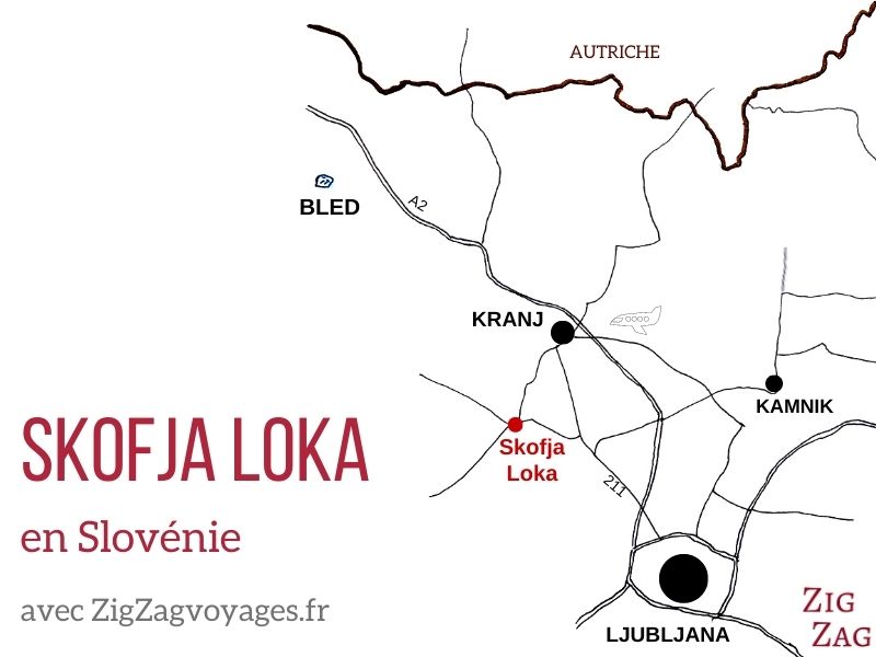 Carte Skofja Loka Slovenie localisation 2