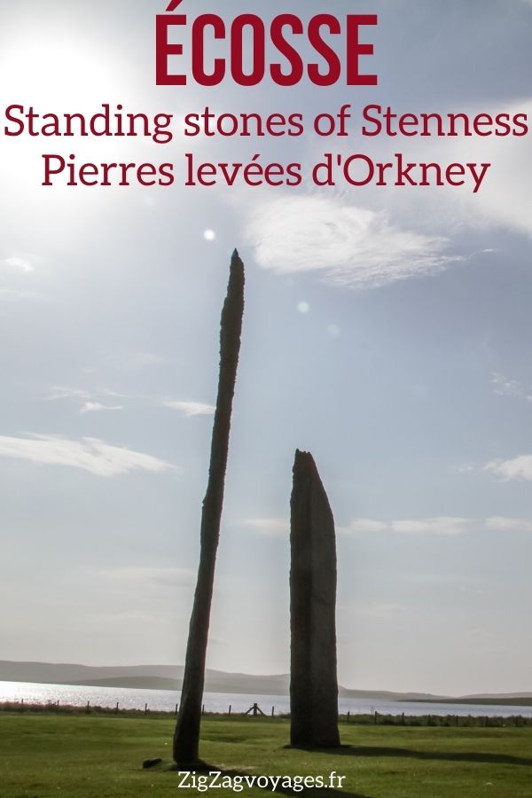 Standing stones of Stenness Pierres levees Orkney Ecosse Pin1