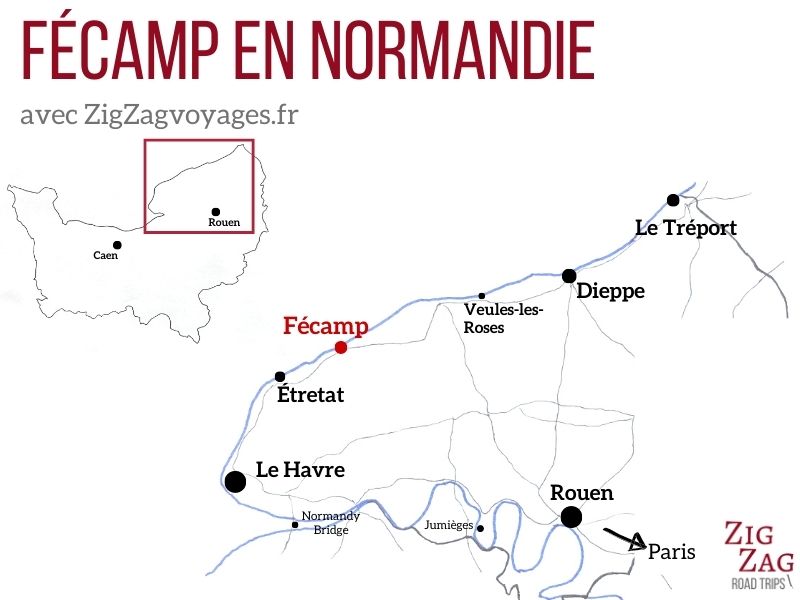 Carte Fécamp en Normandie localisation