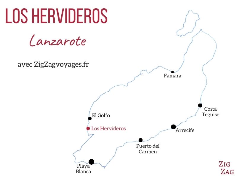 Los Hervideros lanzarote carte localisation