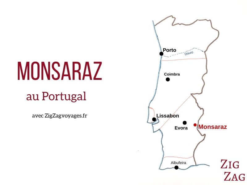 village Monsaraz Portugal Carte localisation
