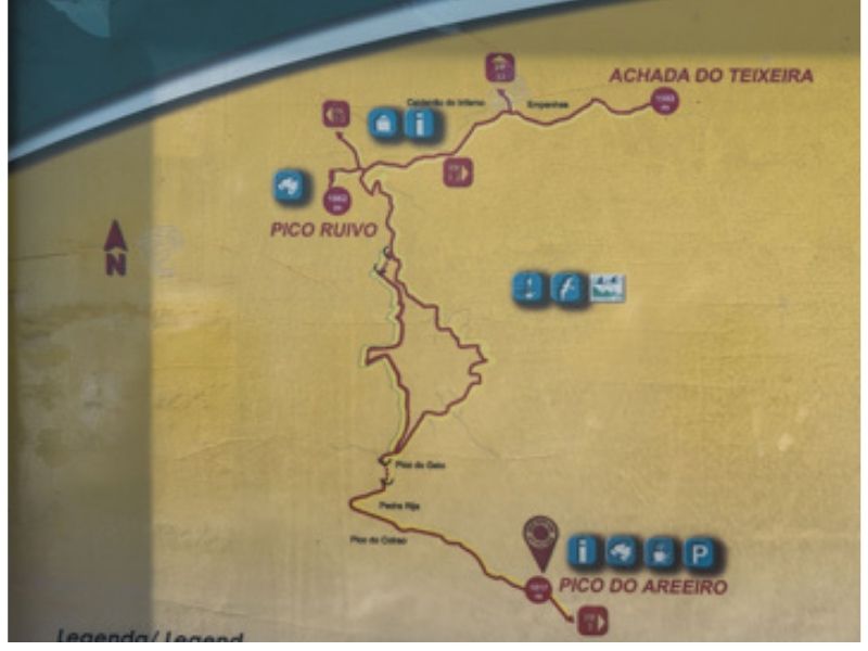 PR1 Pico do Arieiro a Pico Ruivo randonnee plan