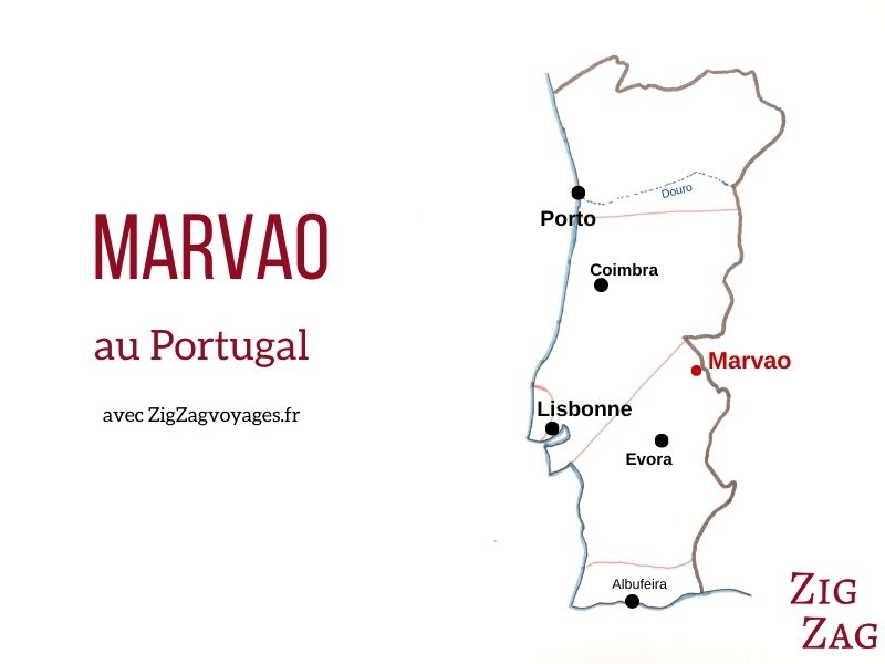 Carte Marvao au Portugal localisation