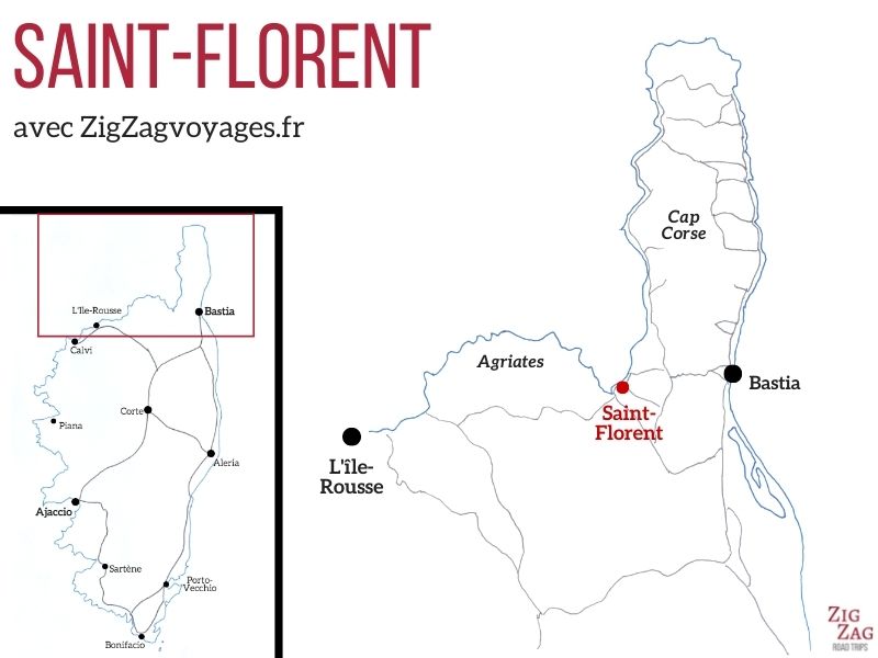 Carte Saint Florent Corse
