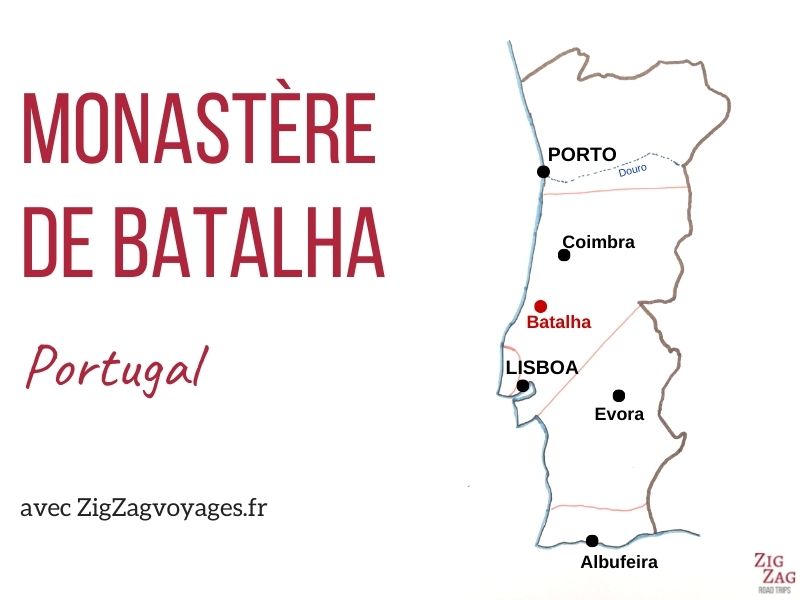 localisation Monastère Batalha Portugal Carte