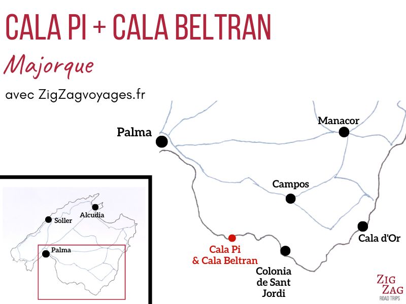 Cala Pi Majorque Carte Cala Beltran