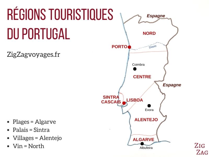 regions ou aller au Portugal