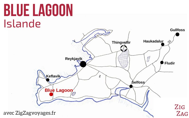 Carte Blue Lagoon Islande Lagon Bleu