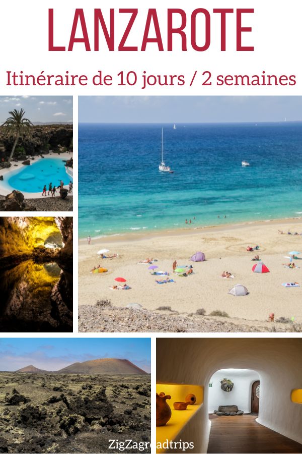 10 jours Lanzarote 2 semaines itineraire